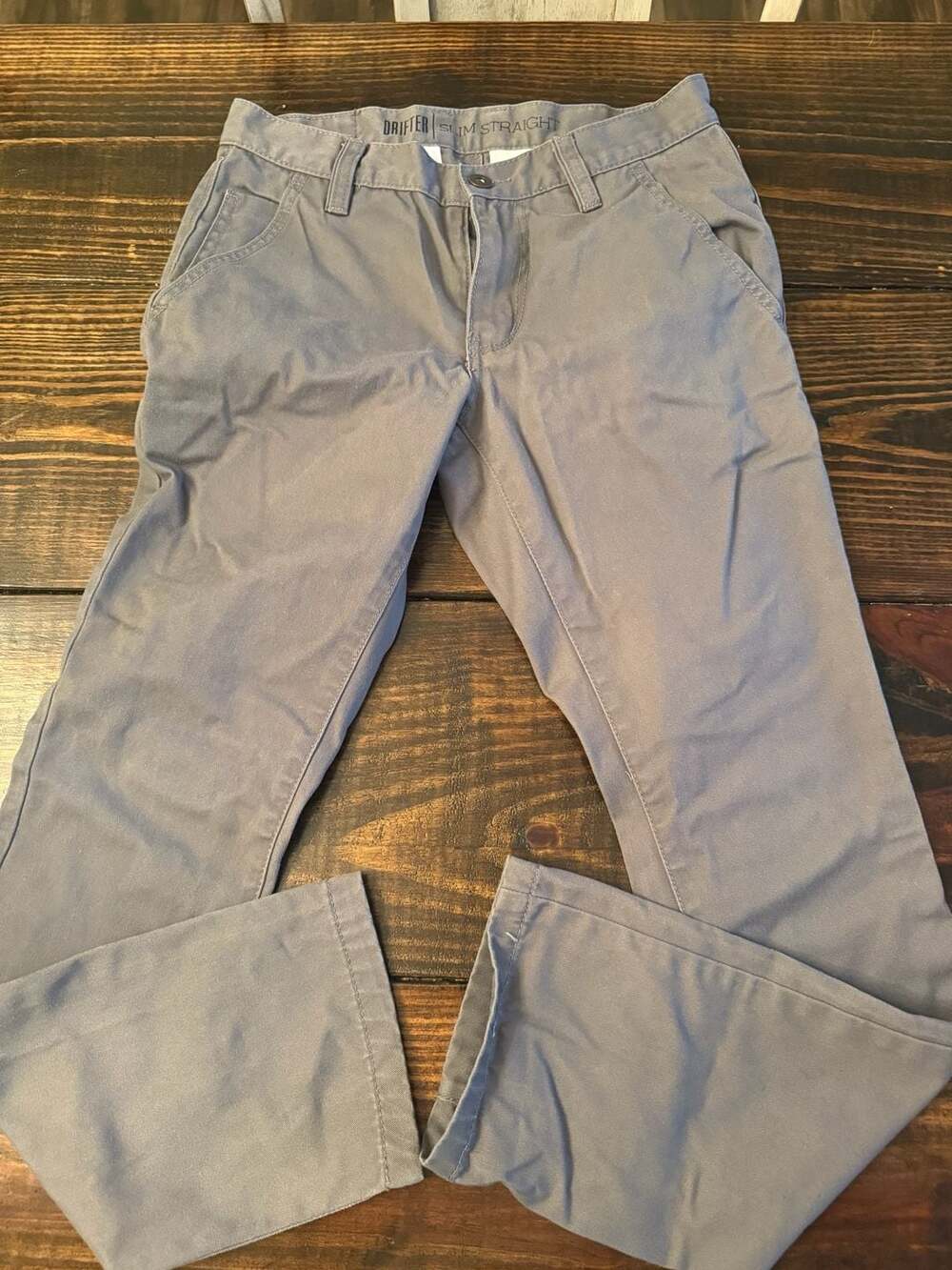 Drifter Slim Straight Gray Casual Pants Size 28